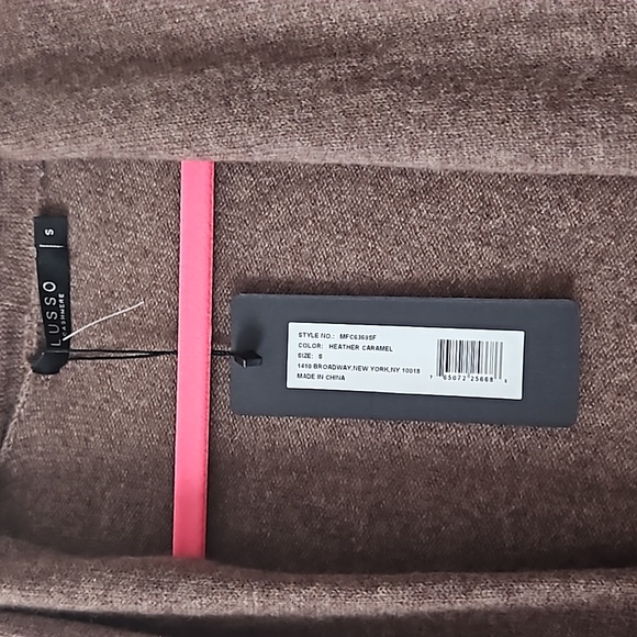 Lusso,NW, 100% Cashmere Cardigan Sweater, Size Small,Heather Brown Long Length - Picture 3 of 9